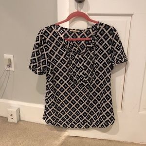 Black and white blouse